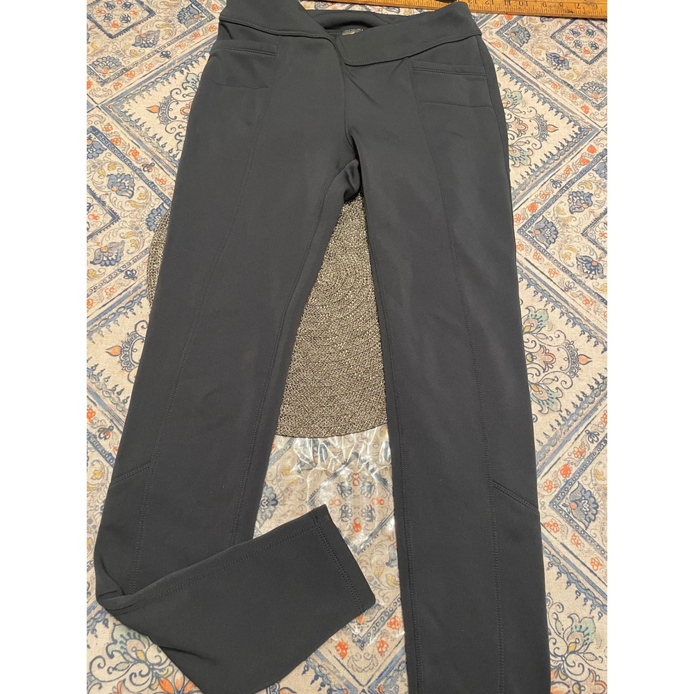 Athleta Polartec Power Stretch Pants Women MT Gray Fleece Lined Hiking Leggings